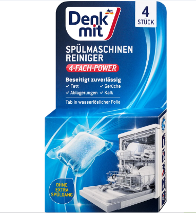 Таблетки для очищення посудомийних машин Denkmit Spülmaschinen Reiniger 4-Fach-Power