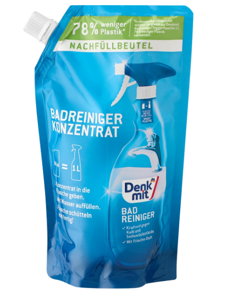 Концентрований засіб для чищення ванної кімнати Denkmit Badreiniger (запаска) 500 мл