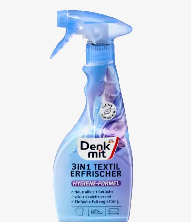 Спрей-розгладжувач та дезинфікуючий освіжувач Denkmit Textilerfrischer Faltenglatt 3in1 для текстилю, 500 мл