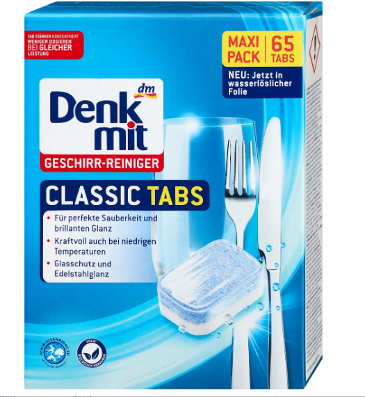 Таблетки для посудомийної машини Denkmit Classic 65 шт