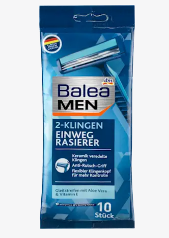 Одноразові станки Balea Men 2 леза, 10 шт