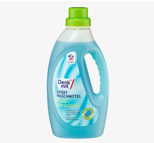 Гель для прання Denkmit спортивного одягу та одягу з мембрани  Fresh Sensation, 1500 мл, 35 W