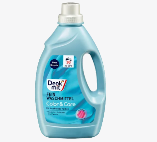 Гель для прання Denkmit для делікатного одягу Color & Care 1500 мл, 30W