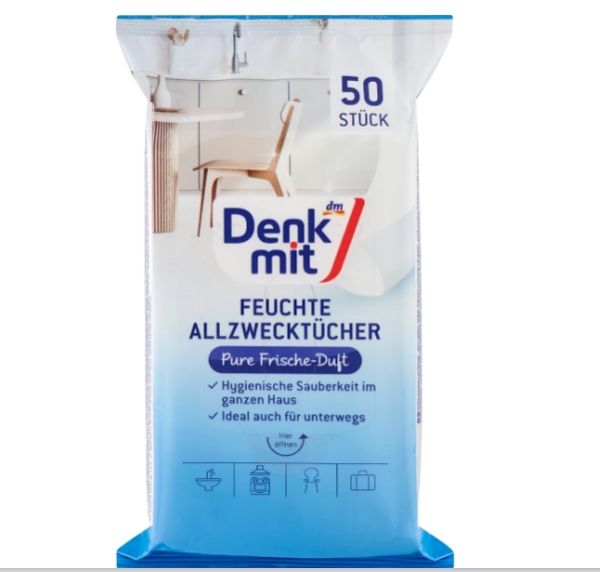Салфетки для уборки Denkmit Pure Frische, 50 шт