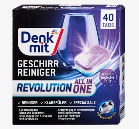 Таблетки для посудомийної машини Denkmit Revolution 40 шт
