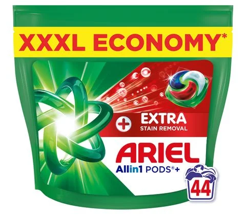 Капсули для прання ARIEL Pods+ All-in-1 Extra Stain Removal Все-в-1, Екстрасила виведення плям, 44 цикли прання, 44 шт