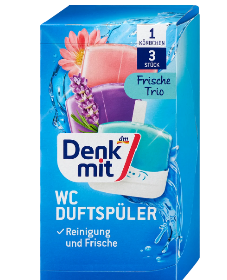 Туалетний блок для унітазу Denkmit Frische Trio 3 шт