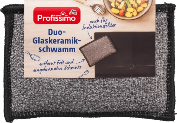​Губка для склокерамічних та індукційних плит Denkmit Profissimo Duo-Glaskeramik-Schwamm 1шт