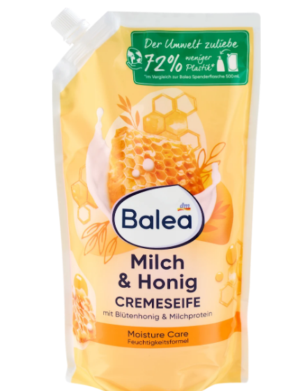 Змінний блок  рідкого мила Balea Milch & Honig з молоком та медом 850 мл