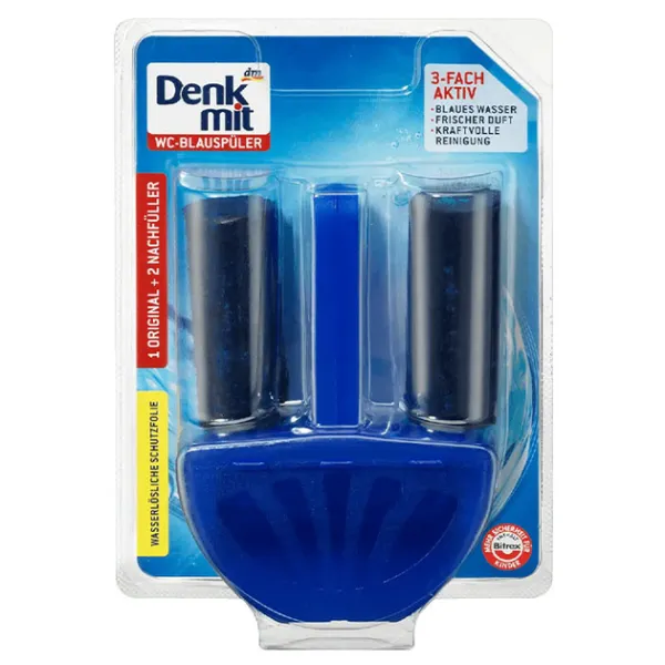 Освіжувач для унітазу Denkmit WC Blauspüler 3-Fach Aktiv, 3 шт