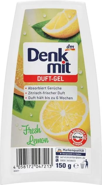 Гелевий освіжувач повітря Denkmit  Duft-Gel Лимон, 150 г