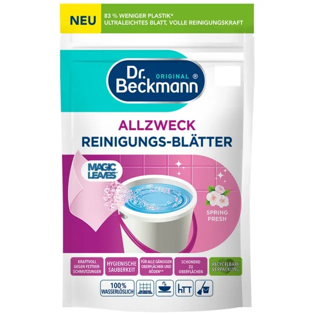 Салфетки для чистки полов Dr. Beckmann Allzweck Reinigungs-Blätter Spring Fresh