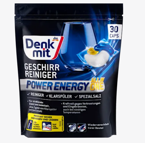 Капсули для посудомийної машини DenkMit Multi-Power Energy All in1, 30 шт