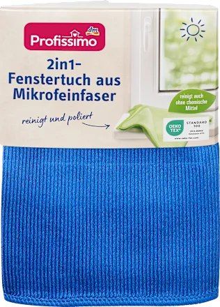 Серветка з мікрофібри для вікон і дзеркал Profissimo 2in1-Fenstertuch aus Mikrofeinfaser, 1 шт