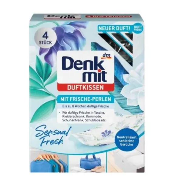 Освіжувач для шафи аромаподушечки Denkmit Duftkissen Sensual Fresh, 4 шт