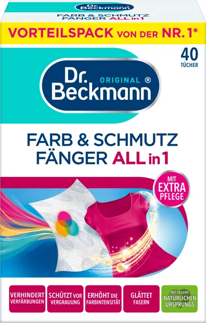 Серветки для збору фарби та бруду Dr.Beckmann, 40 шт FARB&SCHMUTZ FÄNGER ALL in 1