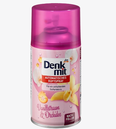 Змінний балон до автоматичного аерозольного освіжувача повітря Denkmit Ваніль&Орхідея Vanilletraum & Orchidee 250 мл