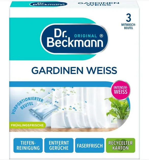 Отбеливатель для гардин и занавесок Dr. Beckmann Gardinen Weib 3шт*40г