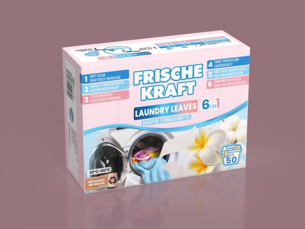 Універсальні серветки для прання Frische Kraft для білих і світлих речей, 6в1, 50 шт