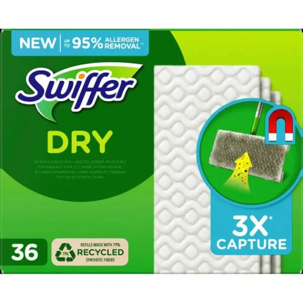Змінні сухі серветки для швабри Swiffer Dry, 36 шт