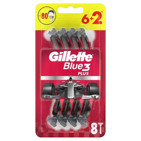 Одноразові станки Gillette Blue 3 Plus , 8 шт