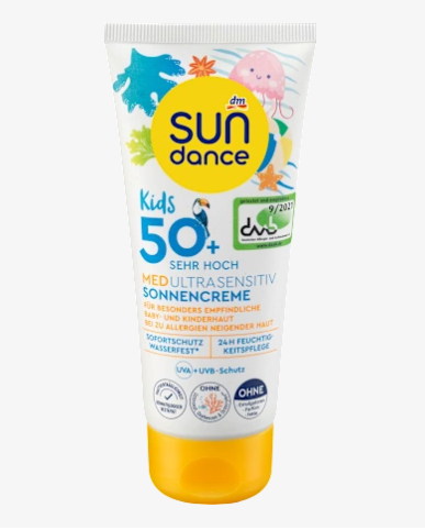 Дитячий сонцезахисний крем для чутливої шкіри Denkmit SUNDANCE Sonnencreme Kids Sensitiv LSF 50, 125 мл