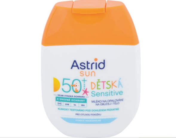 Дитячий сонцезахисний крем для чутливої шкіри Astrid Sun Sensitiv SPF50, 60 мл