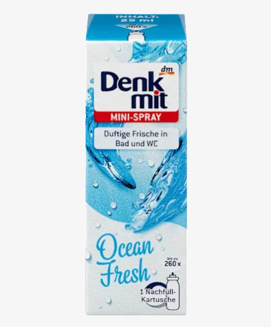 Міні-спрей освіжувач повітря Denkmit Lufterfrischer Ocean Fresh змінний блок, 25 мл