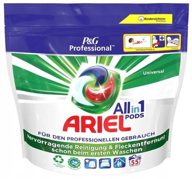 Капсули для прання Ariel P&G Professional All-in-1 Pods Universal 55 шт