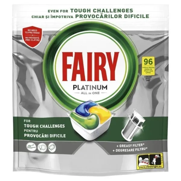 Капсулы Fairy для посудомоечки PLATINUM Plus All in ONE Лимон 96шт
