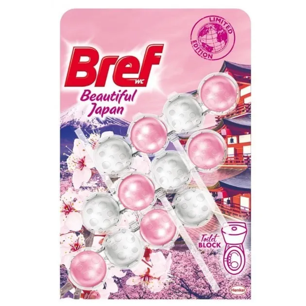 Туалетні блоки для унітазу Bref  Power Activ Juice Lemon. 3 шт x 50 г Лимон
