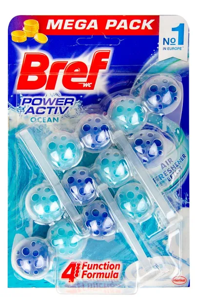 Туалетні блоки для унітазу Bref  Power Activ Ocean Breeze, 3 шт x 50 г