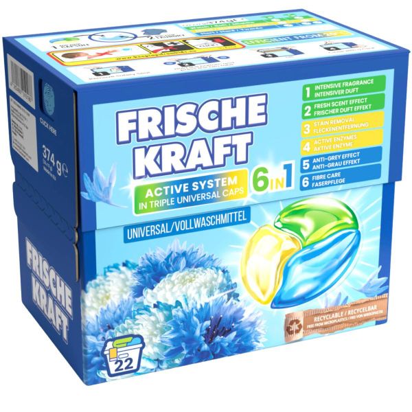 Капсули для прання Frische Kraft універсальні, 22 шт